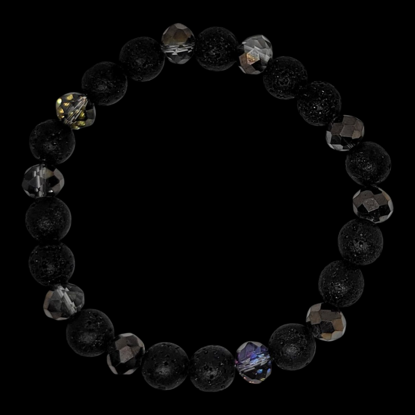 Ginevra Lava Stone Diffuser Bracelet (Glass/Acrylic)
