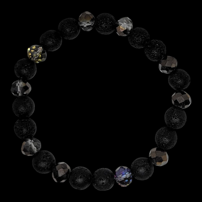 Ginevra Lava Stone Diffuser Bracelet (Glass/Acrylic)