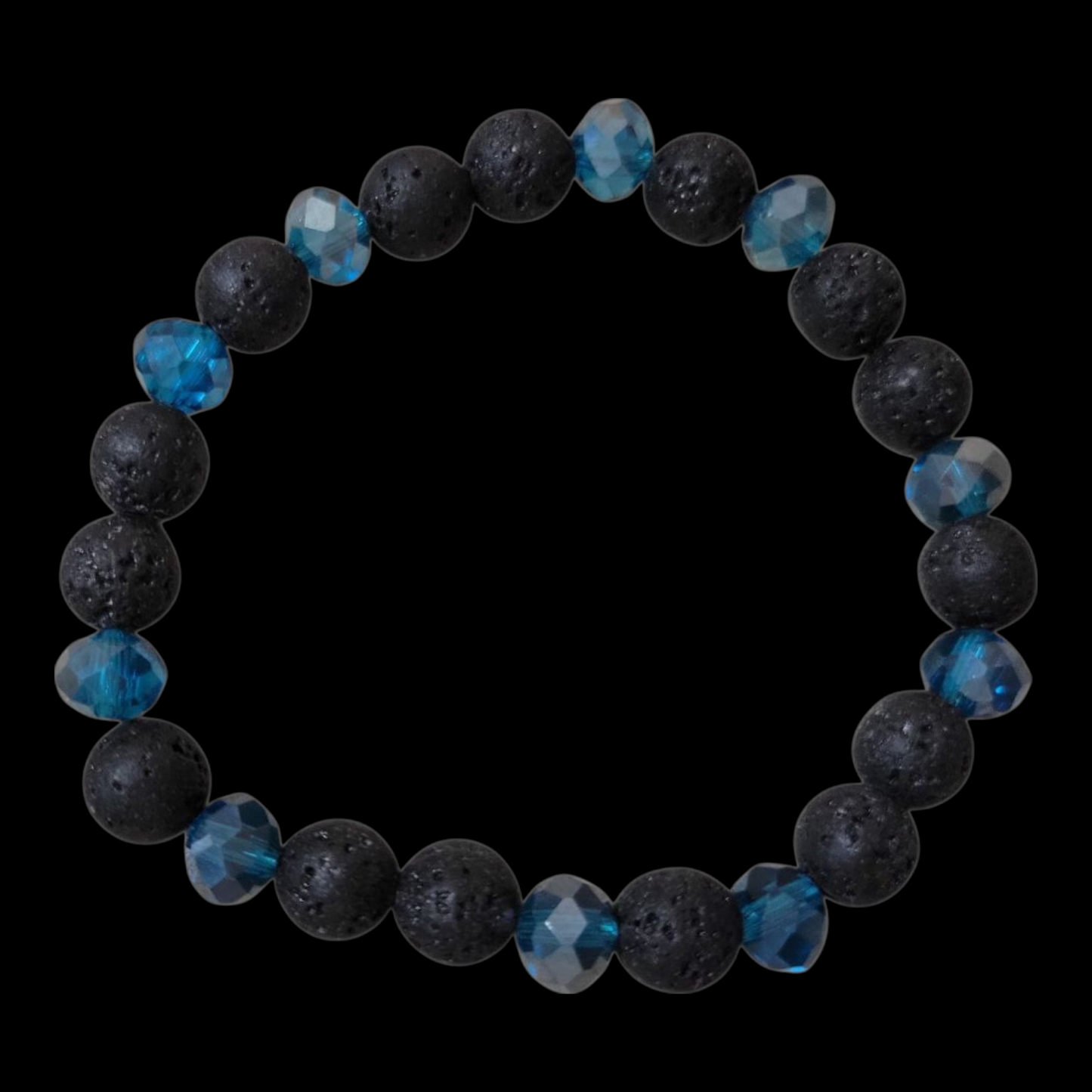 Ginevra Lava Stone Diffuser Bracelet (Glass/Acrylic)