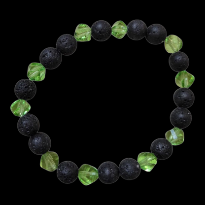 Ginevra Lava Stone Diffuser Bracelet (Glass/Acrylic)