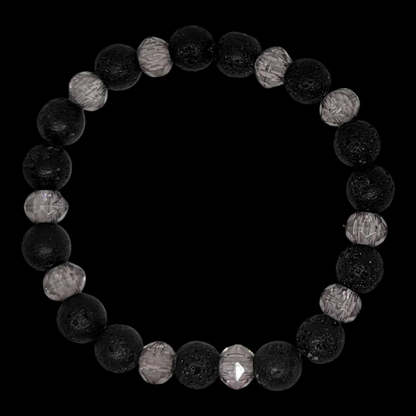 Ginevra Lava Stone Diffuser Bracelet (Glass/Acrylic)