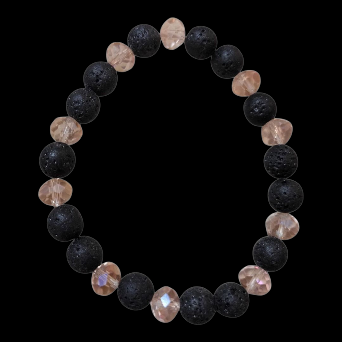 Ginevra Lava Stone Diffuser Bracelet (Glass/Acrylic)