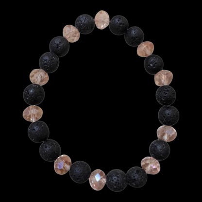 Ginevra Lava Stone Diffuser Bracelet (Glass/Acrylic)