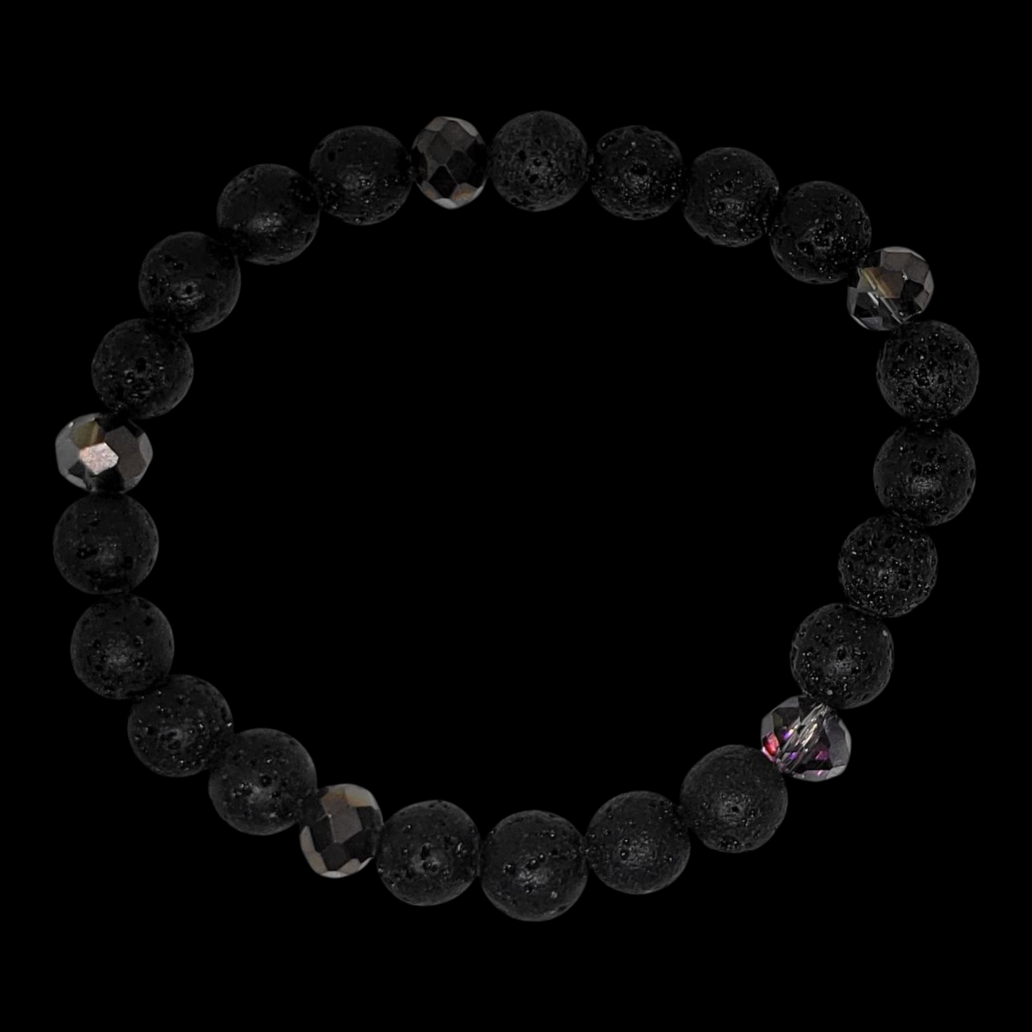 Griselda Lava Stone Diffuser Bracelet (Glass/Acrylic)