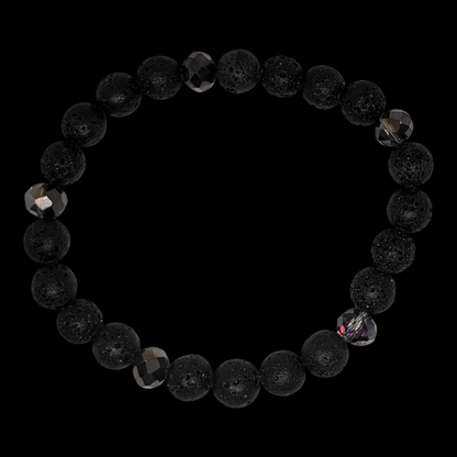 Griselda Lava Stone Diffuser Bracelet (Glass/Acrylic)