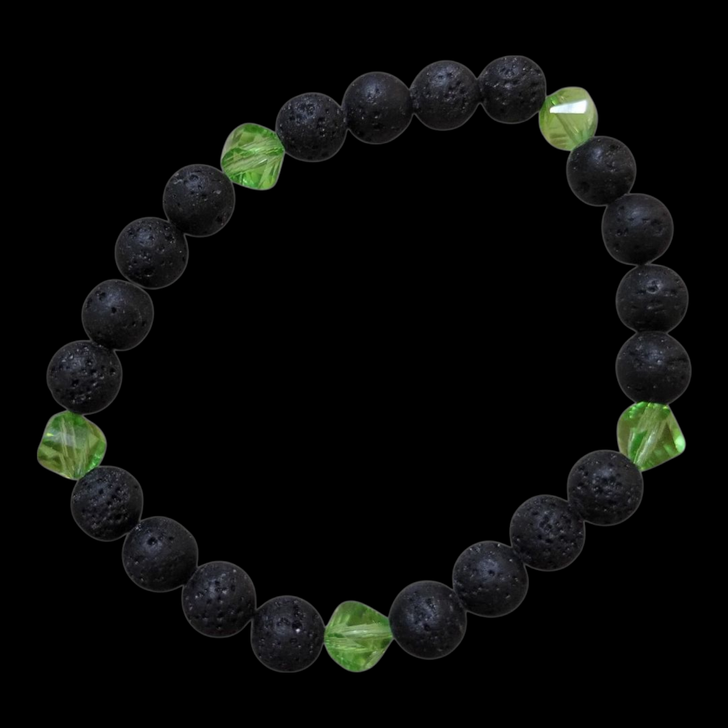 Griselda Lava Stone Diffuser Bracelet (Glass/Acrylic)