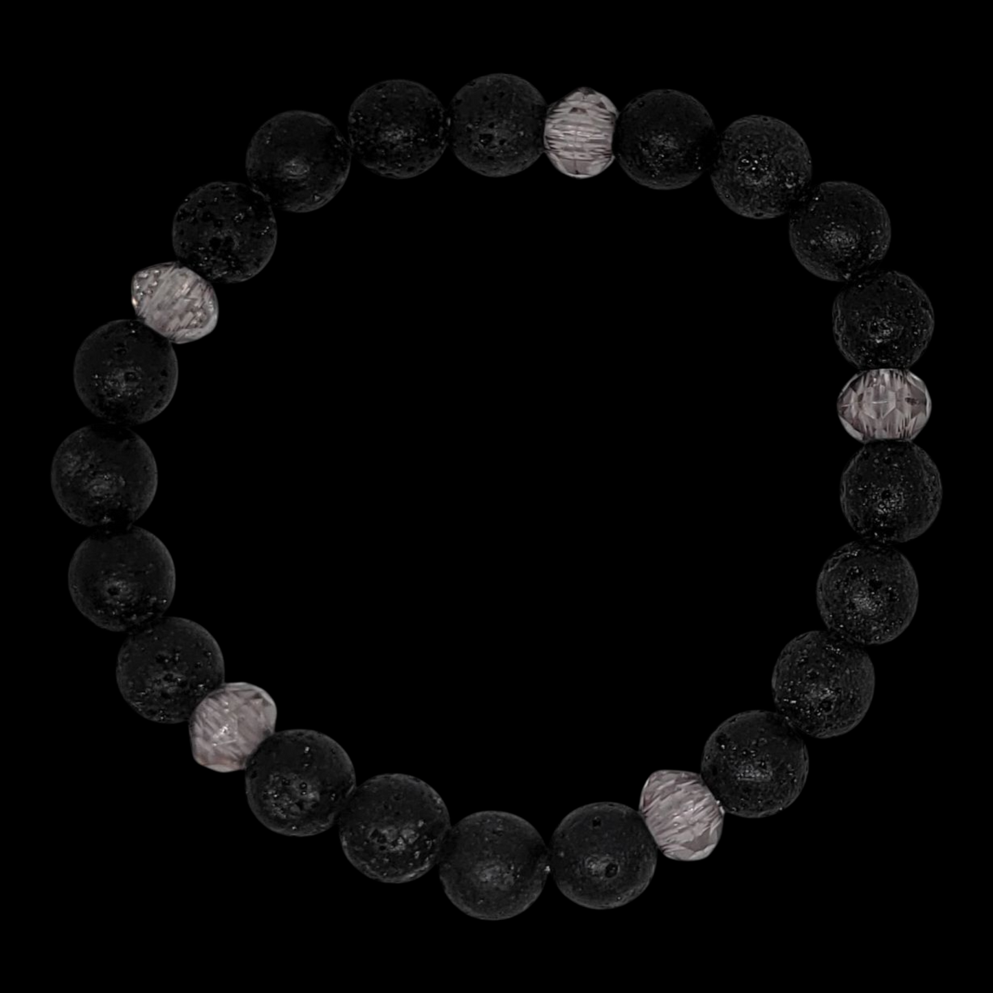 Griselda Lava Stone Diffuser Bracelet (Glass/Acrylic)