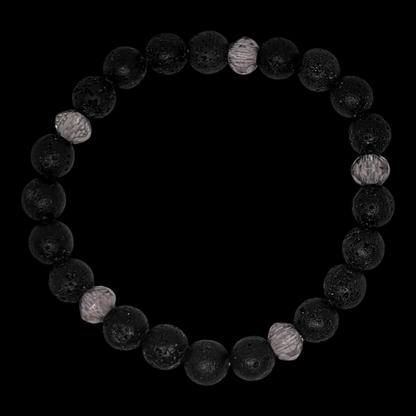 Griselda Lava Stone Diffuser Bracelet (Glass/Acrylic)