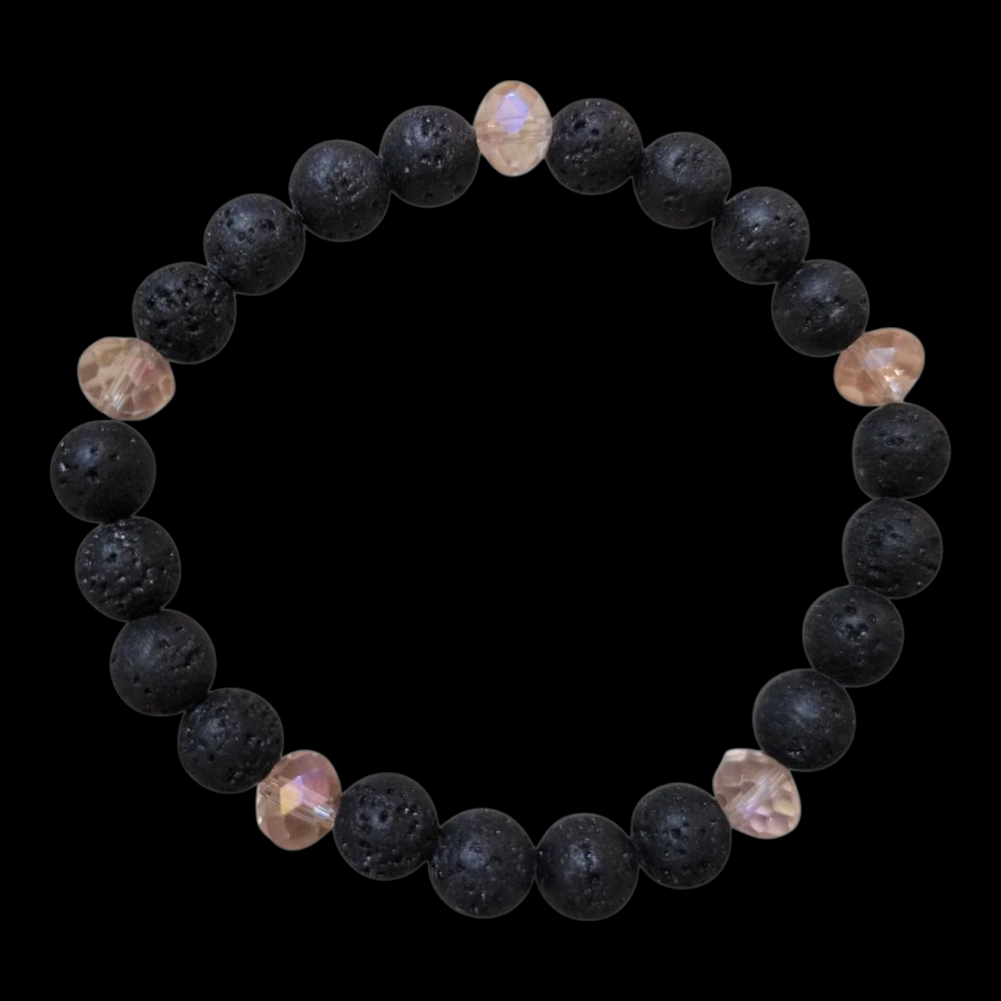 Griselda Lava Stone Diffuser Bracelet (Glass/Acrylic)
