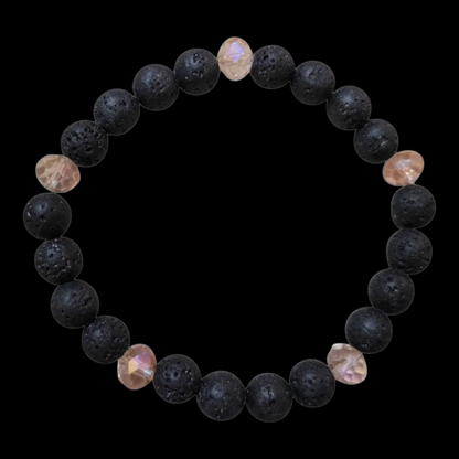 Griselda Lava Stone Diffuser Bracelet (Glass/Acrylic)